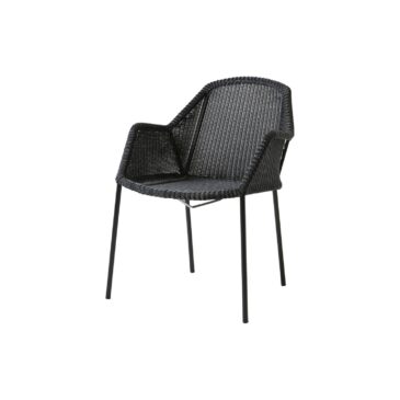 Cane-line BREEZE-tuoli, musta punos/musta metalli, pinottava