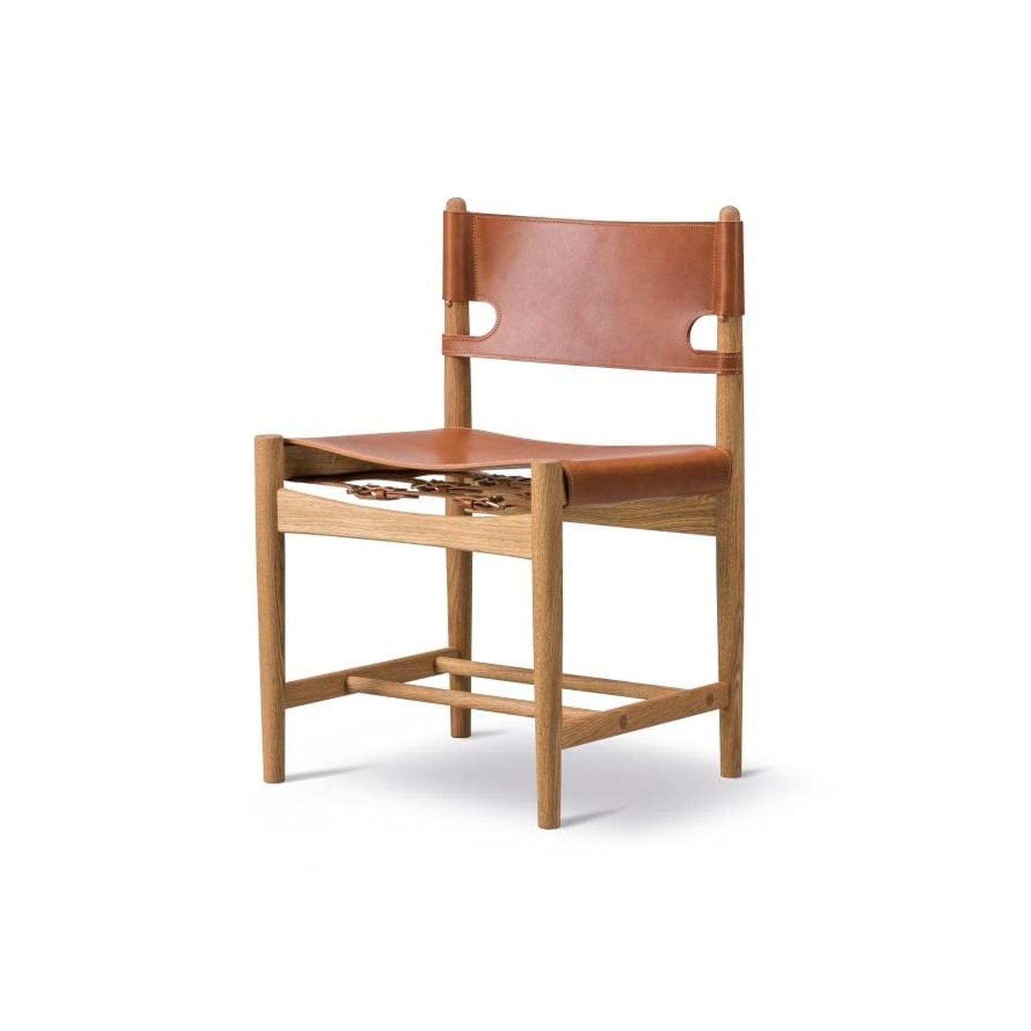 Fredericia THE SPANISH DINING CHAIR, öljytty tammi/konjakkinahka