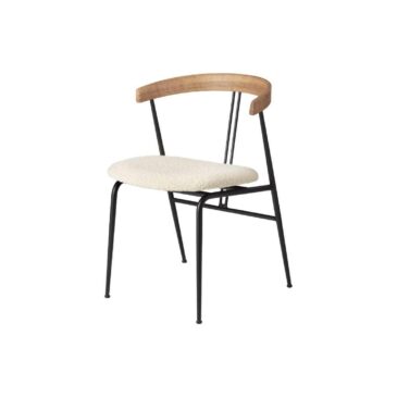 GUBI VIOLIN dining chair, seat upholstered