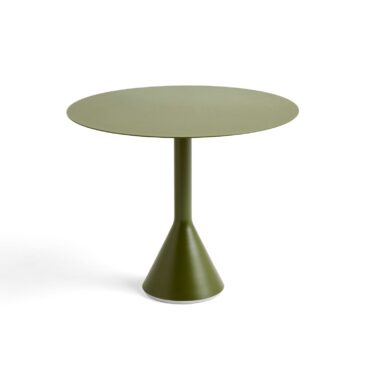 HAY PALISSADE CONE -ruokapöytä Ø90cm, vihreä betoni ja teräs