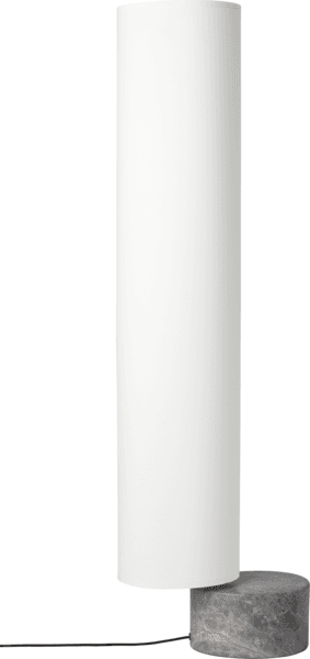 GUBI UNBOUND -lattiavalaisin, 120cm, valkoinen/harmaa marmori