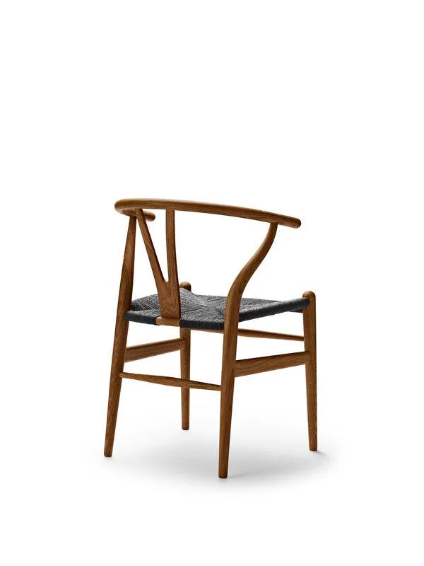Carl Hansen CH24 chair, smoked oak/black paper cord - Image 3