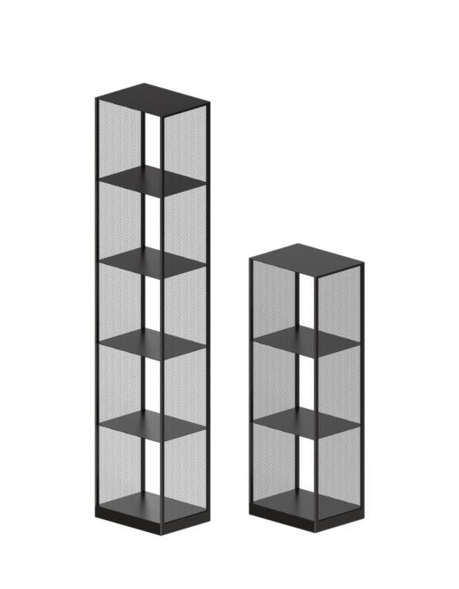 Zeus TRISTANO COLUMN -hylly, matala, musta