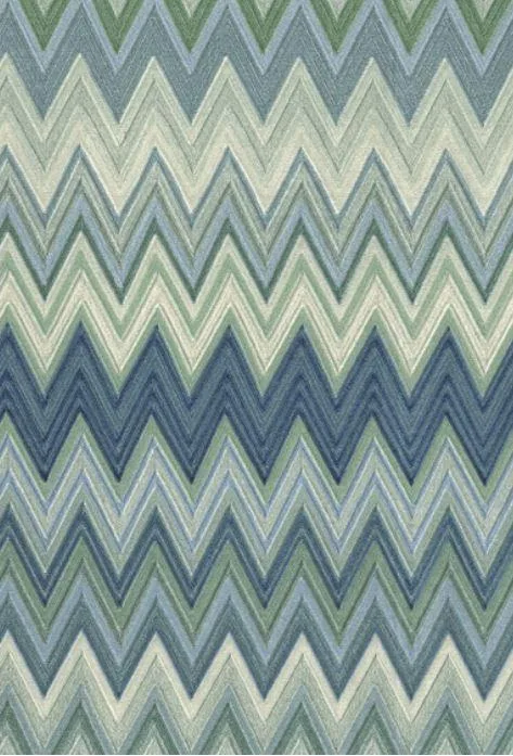 Missoni Home Zig Zag Multicolore - tapetti, sininen/vihreä