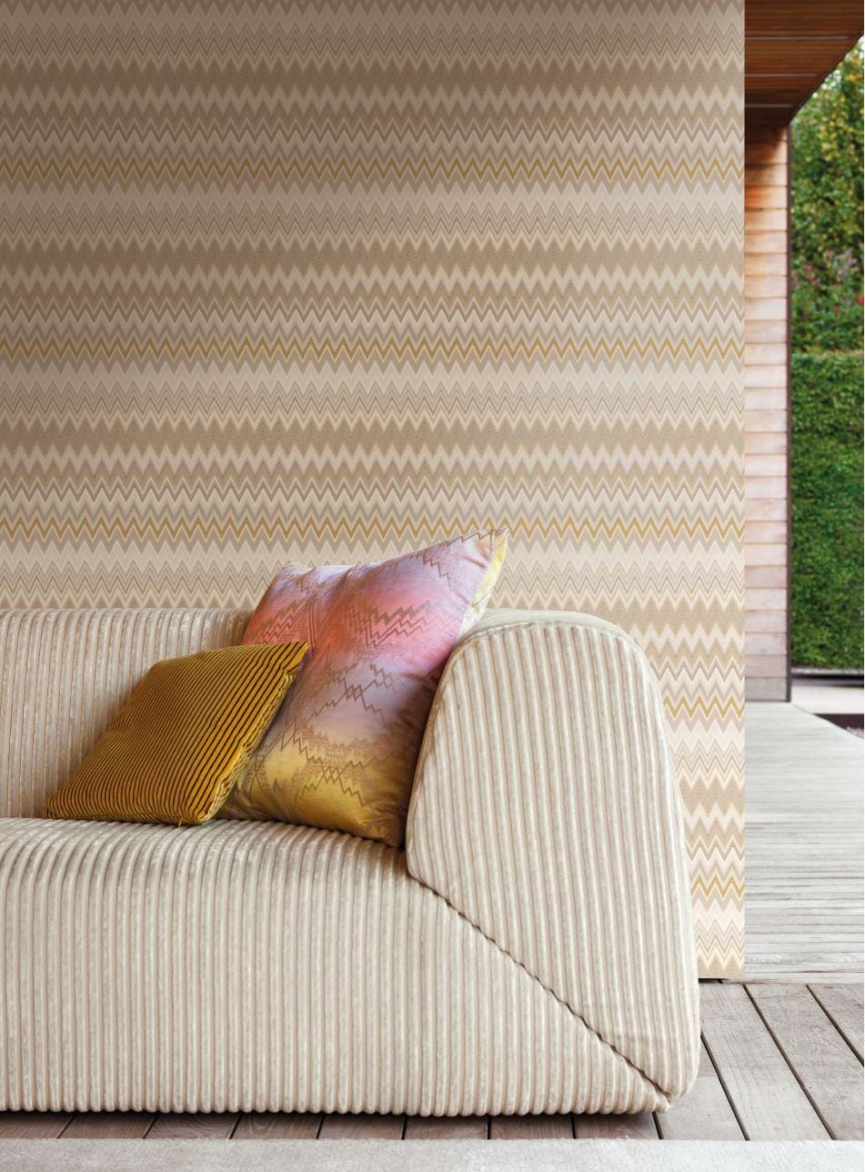 Missoni Home Zig Zag Multicolore - tapetti, vaalea beige - Image 2