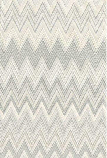 Missoni Home Zig Zag Multicolore - tapetti, valkoinen/hopea