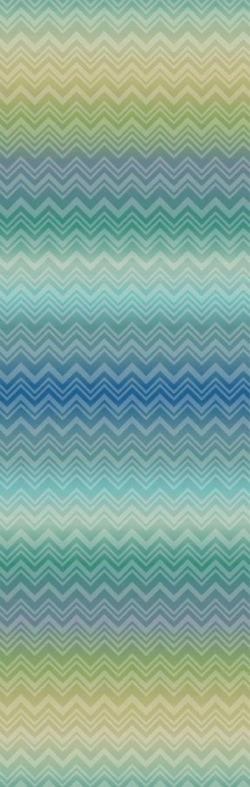 Missoni Home Zig Zag Sfumato paneeli - tapetti, sininen/vihreä
