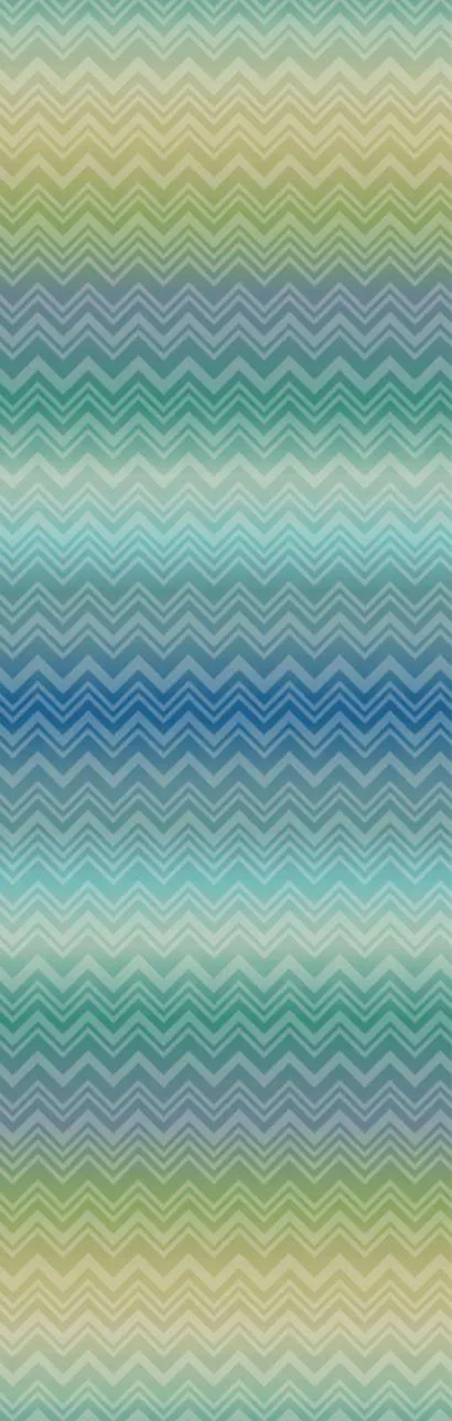 Missoni Home Zig Zag Sfumato paneeli - tapetti, sininen/vihreä