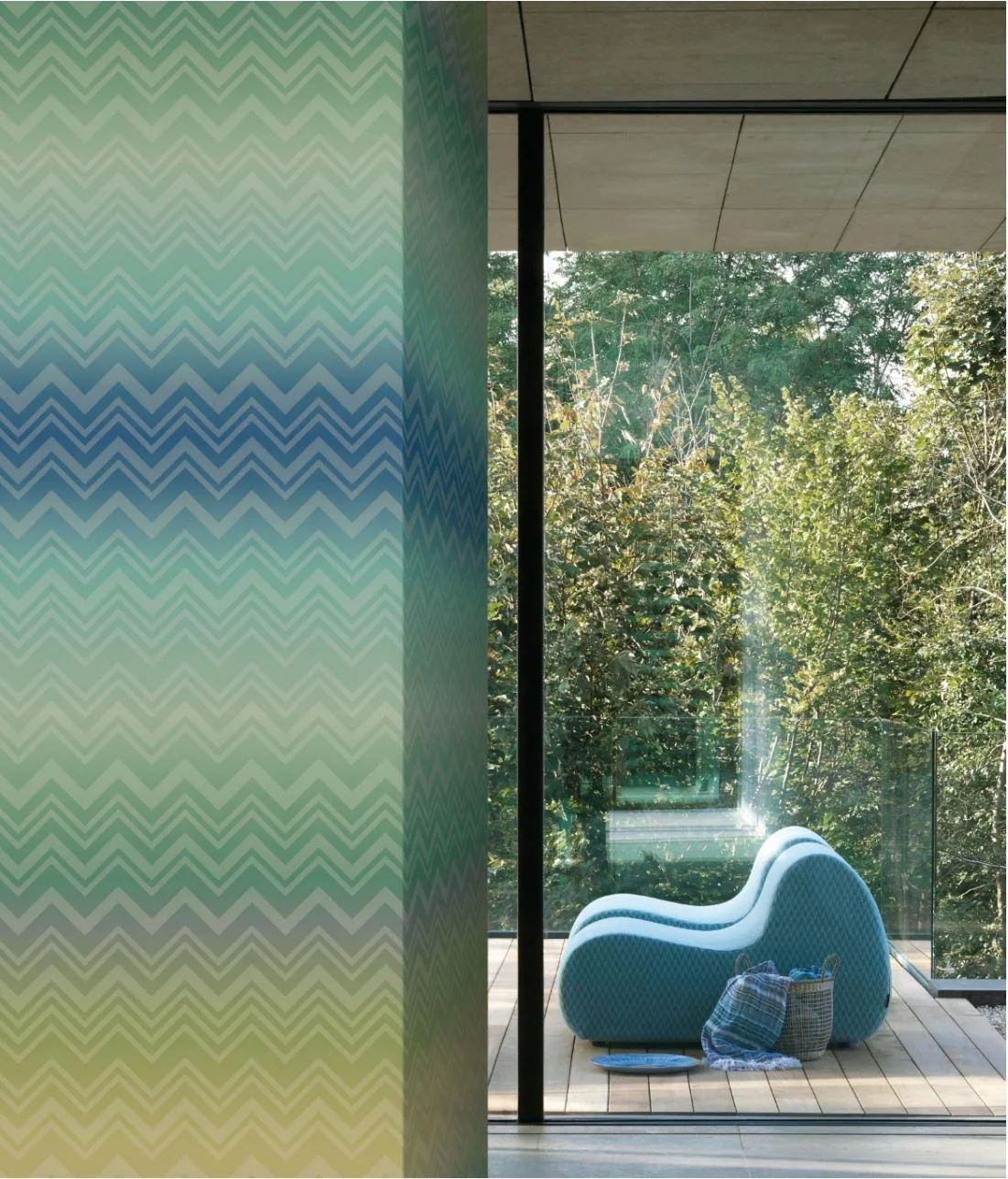 Missoni Home Zig Zag Sfumato paneeli - tapetti, sininen/vihreä - Image 2